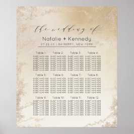 Poster Gráfico de Luxo Dourado Amarelo de Luxo Mesa de Ca