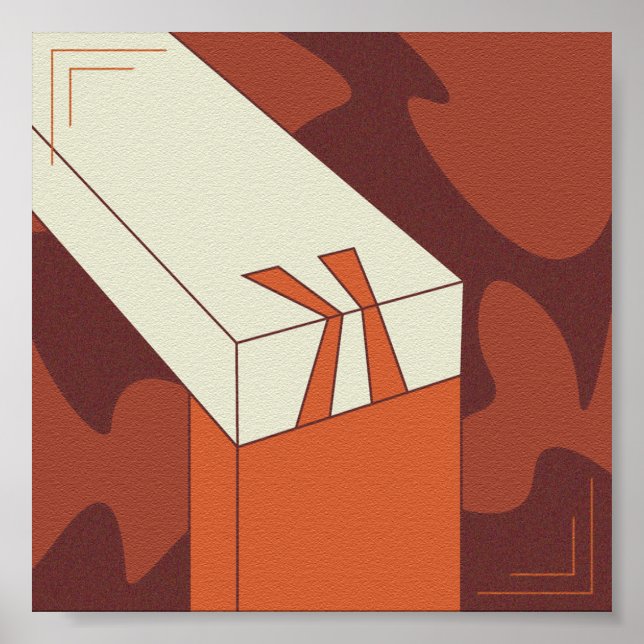 Poster Gráfico de madeira para trabalhar em conjun (Frente)