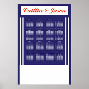 Poster Gráfico de Marinhos Náuticos de Casamento Elegante