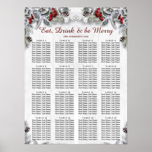 Poster GRÁFICO DE Mesas DE Natal Holly Berry 16