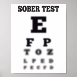 Poster Gráfico de Olho do Teste Sóbrio Difuso