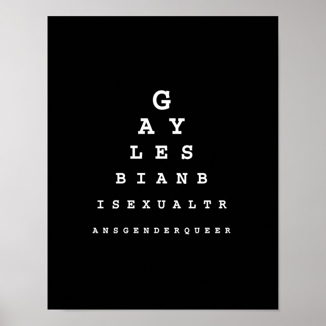 Póster Gráfico de Olhos de gay (Linha de Pickup) (Frente)