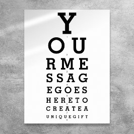 Poster Gráfico de Optometrista Crie Sua Própria Mensagem