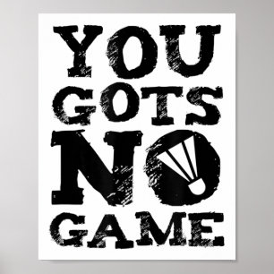 Poster Gráfico de Presente de Atitude do Jogador de Badmi