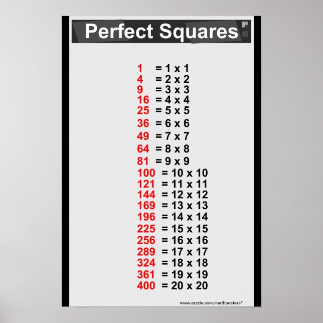 Póster Gráfico de quadrados brancos perfeitos (Frente)