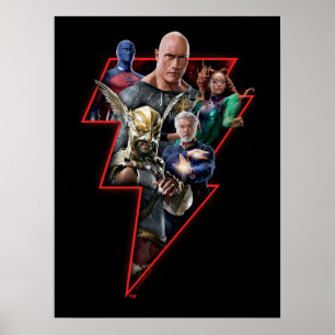 Poster Gráfico de raios Black Adam Group
