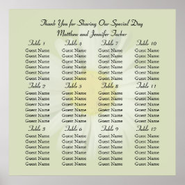 Póster Gráfico de Recepção de casamento de margarida bran