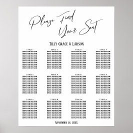 Poster Gráfico de Recepção de Escrita Manual Simples