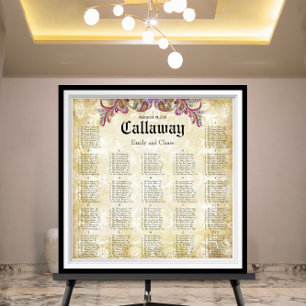 Póster Gráfico de Recepção de Peacock-Rosa