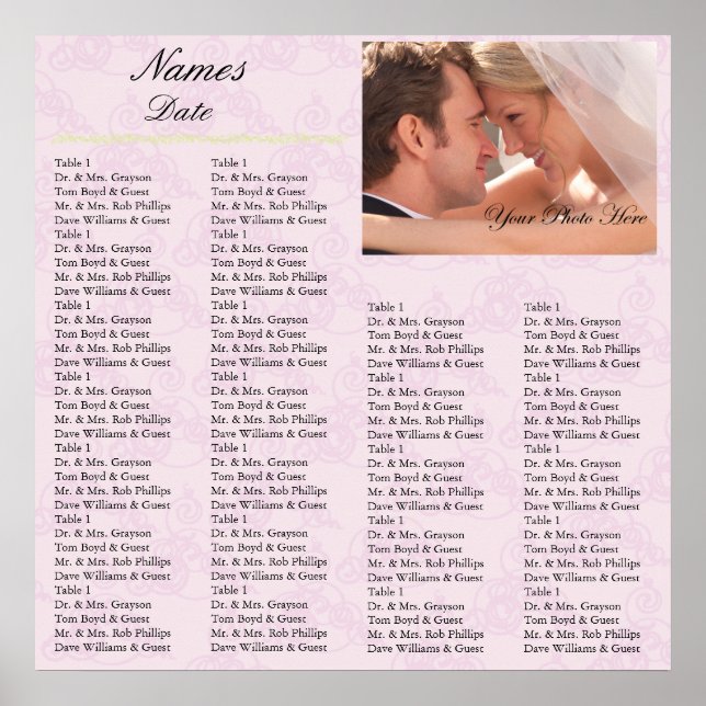 Póster Gráfico de Recepção Sentado Lilac (Frente)