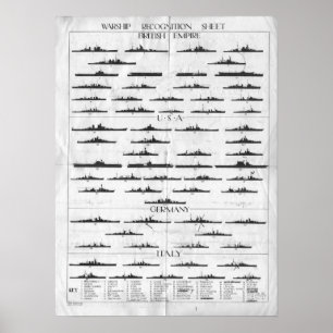 Poster Gráfico de reconhecimento do navio de guerra Marin