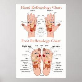 Poster Gráfico de Reflexologia 24X36"