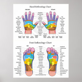 Poster Gráfico de Reflexologia 30X40"
