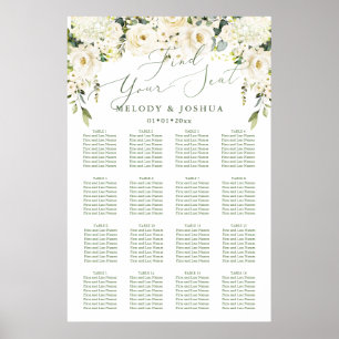 Poster Gráfico de Rosas de Alabaster de Água