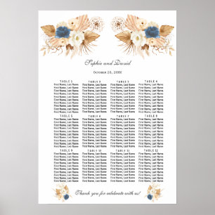 Poster Gráfico de Rosas de Pêssego Branco Dusty