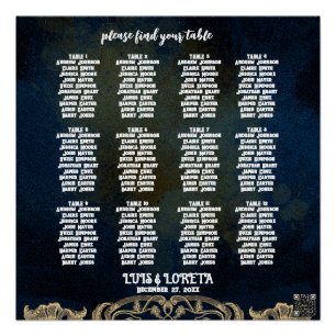 Póster Gráfico de Seções de Casamento de Escritura