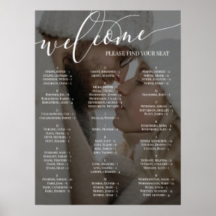 Poster Gráfico de Seções de Casamento de Foto do Script B