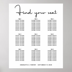 Poster Gráfico de Seções de Casamento de Script Mínimo Mo