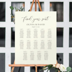 Poster Gráfico de Seções de mesa do Script de Ivory & Tau