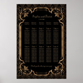 Póster Gráfico de Seções por Deco do Excelente Chic Black