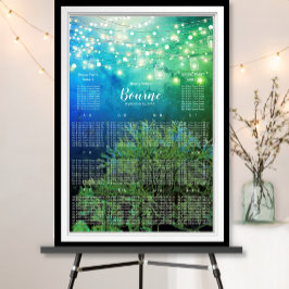 Póster Gráfico de Semente Verde Azul Florestal de Leite