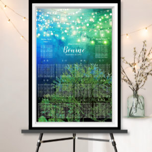 Póster Gráfico de Semente Verde Azul Florestal de Leite