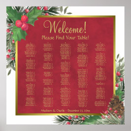 Poster Gráfico de Sentados Alfabéticos da Holly e do Pine