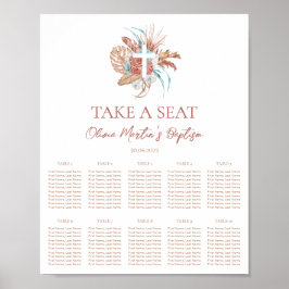 Poster Gráfico de Sentados Bohemian Baptism Boho Christen