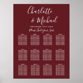 Poster Gráfico de Sentados de Casamento de Casamento de S