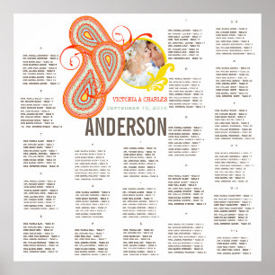 Póster Gráfico de Sentados de Casamento de Casamentos com