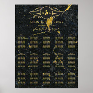 Poster Gráfico de Sentados de Casamento de Deco de Arte 