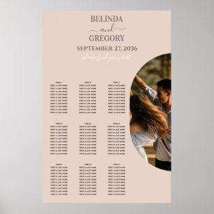 Poster Gráfico de Sentados de Casamento de Foto Minimali