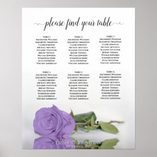 Poster Gráfico de Sentados de Casamento de Mesa Rosa 6 R