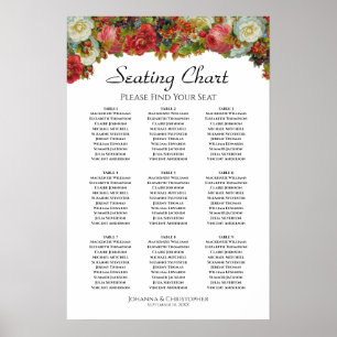 Poster Gráfico de Sentados de Casamento de Mesas do outo