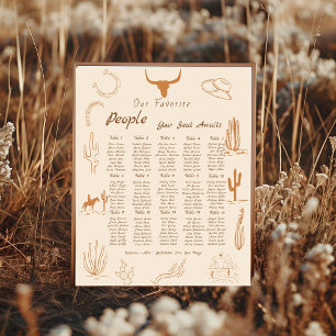 Poster Gráfico de Sentados de Casamento de Pessoas Favori