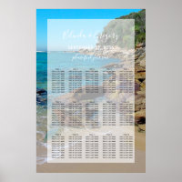 Gráfico de Sentados de Casamento de Praia Rocky
