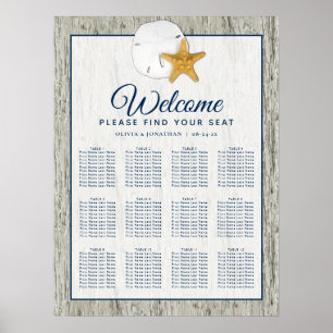 Poster Gráfico de Sentados de Casamento de Starfish, Dóla
