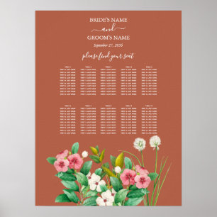 Poster Gráfico de Sentados de Casamento de Terracotta Lar