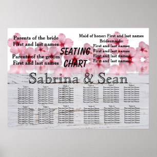Poster Gráfico de Sentados de Casamento Semestre e Meio