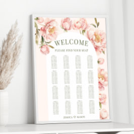 Poster Gráfico de Sentados de Casamentos de Arco Floral d