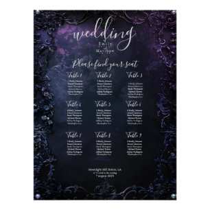 Póster Gráfico de Sentados de Elegância Gótica de Meia-No