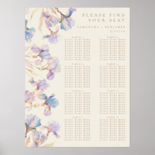 Poster Gráfico de Sentados Florais Iris Iris