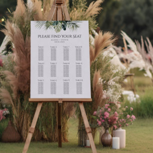 Poster Gráfico de Sentados Tropicais de Casamento - Desig