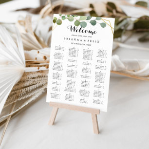 Poster Gráfico de Sentos Alfabéticos das Folhas Verdes Tr