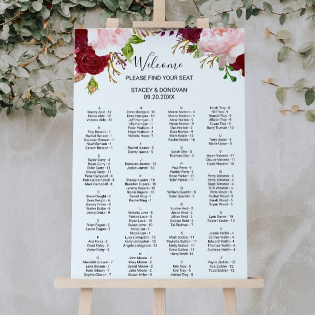 Poster Gráfico de Sentos Alfabéticos Tropicais e Romântic (Criador carregado)