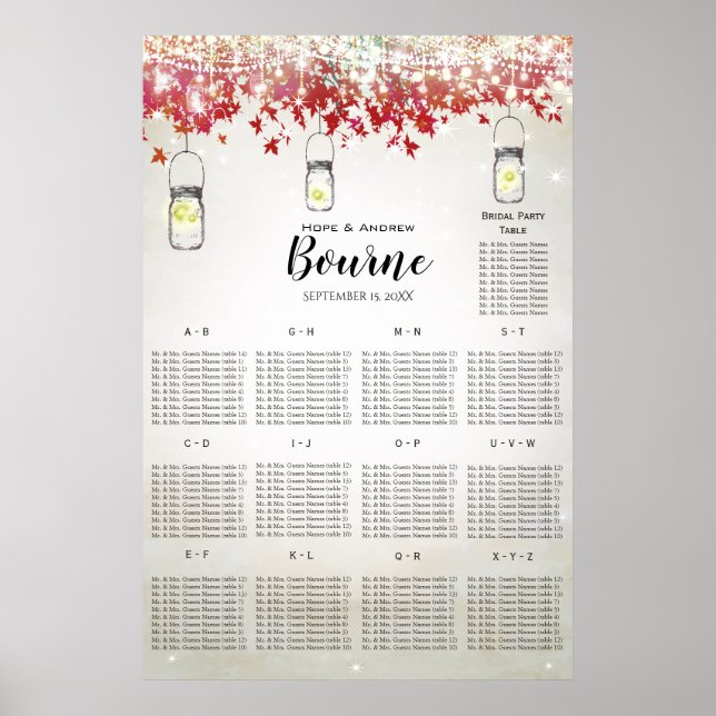 Póster Gráfico de Sentos de Árvore Vermelha do País Queda (Frente)