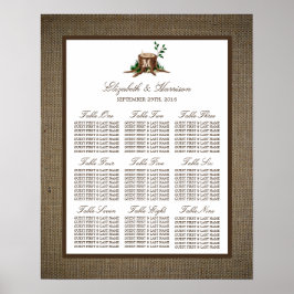 Poster Gráfico de Sentos de Casamento de Casamento de Árv
