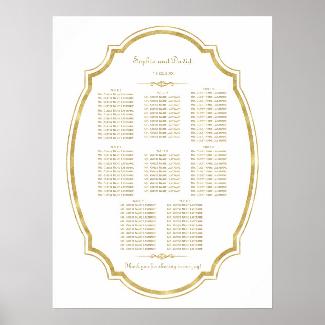 Poster Gráfico de Sentos de Casamento de Casamento de Foi (Frente)