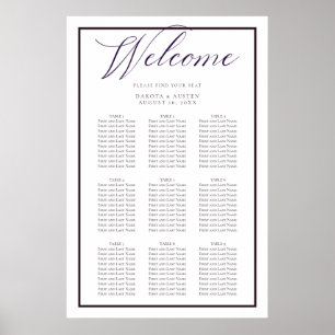 Poster Gráfico de Sentos de Casamento de Casamento de Púr