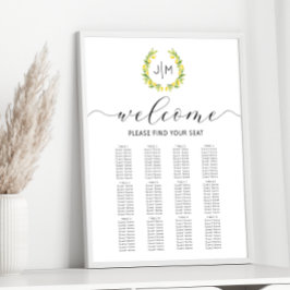 Poster Gráfico de Sentos de Casamento de Citros de Limão 